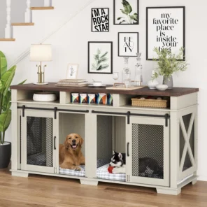dog crate furniture for 2 dogs