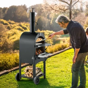 Bring pizzeria vibes to your backyard with the VEVOR Outdoor Pizza Oven 🍕